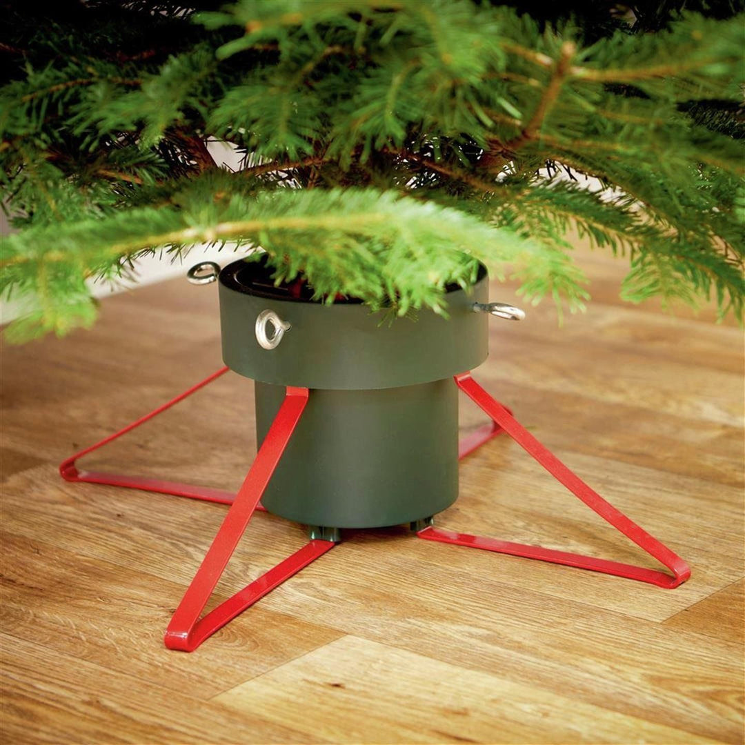 Premier Decorations 46cm Real Christmas Tree Stand - Green & Red