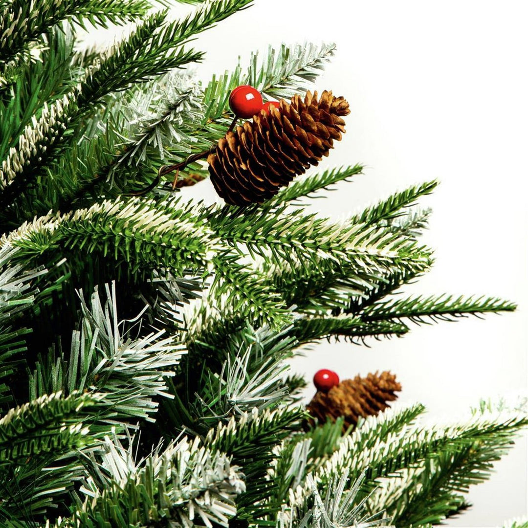 Premier Decorations 7ft New Jersey Spruce Berry & Cone Christmas Tree - Green