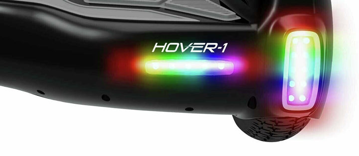 Hover-1 Mobile App Compatible Multi-Colour LED Hoverboard - Black
