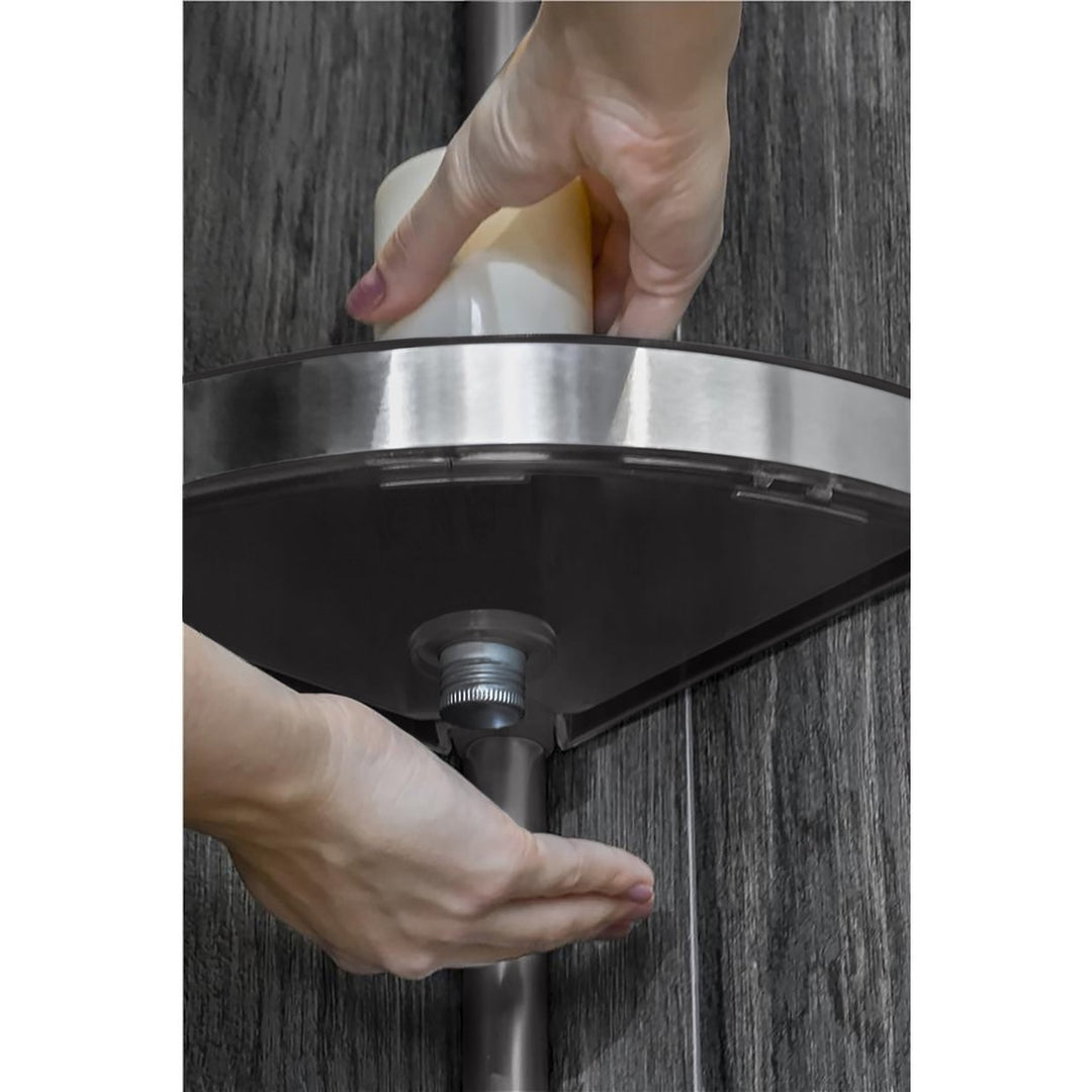 Lloyd Pascal Floor To Ceiling Bathroom Corner Unit - Chrome