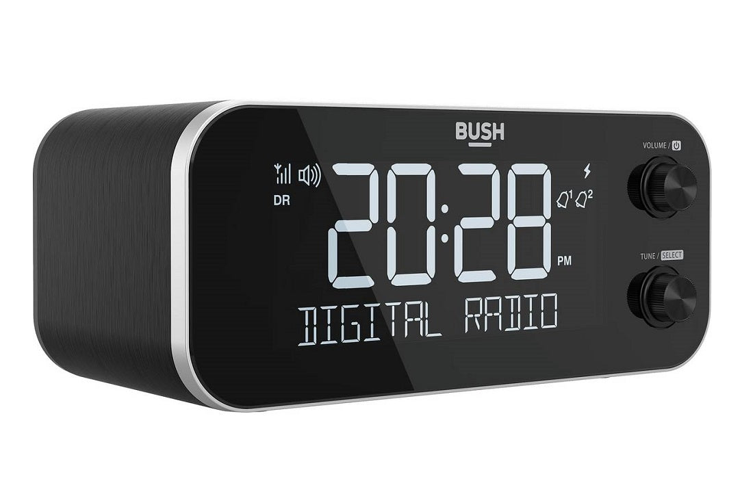 Bush DAB+ Clock Radio With Wireless Charging Dock Black GED Outlet