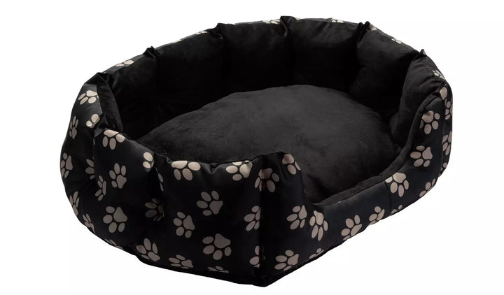 Paw Print Oval Pet Bed - Small