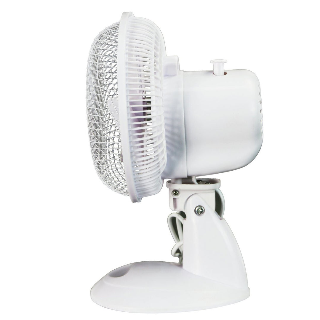 Challenge 7 Inch Oscillating Desk Fan - 2 Speed - White