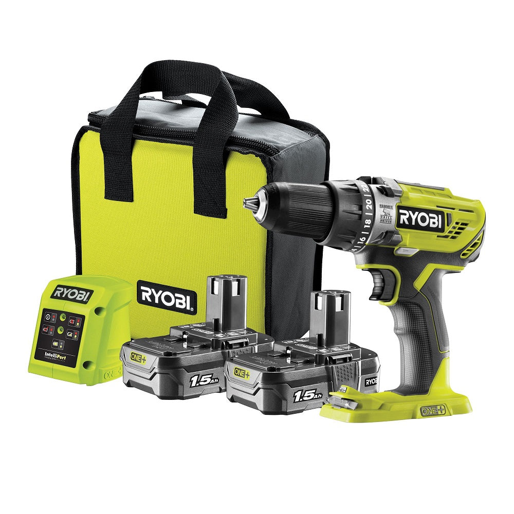 Ryobi R18PD3-215SK 18v ONE+ Cordless Percussion Combi Drill With 2 Batteries