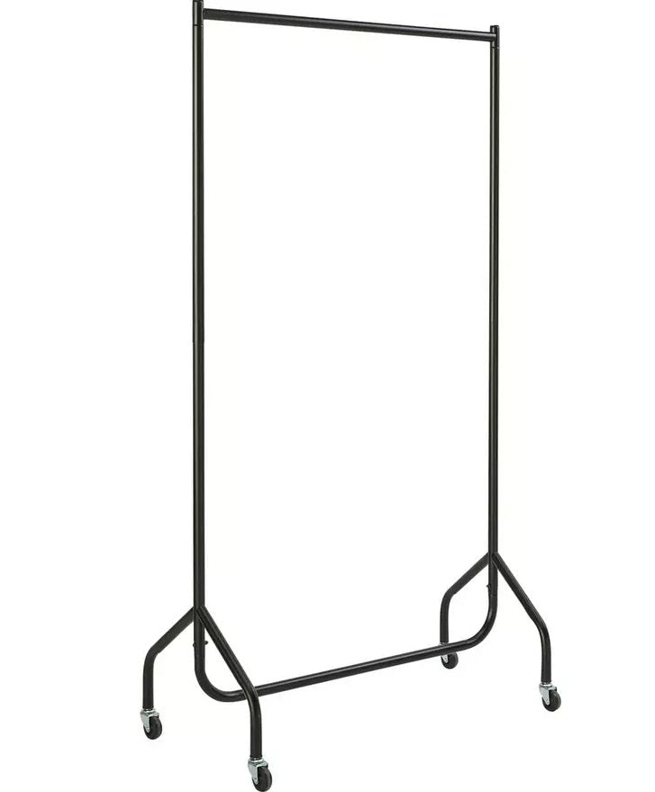 Home Heavy Duty Single Clothes Rail - Black