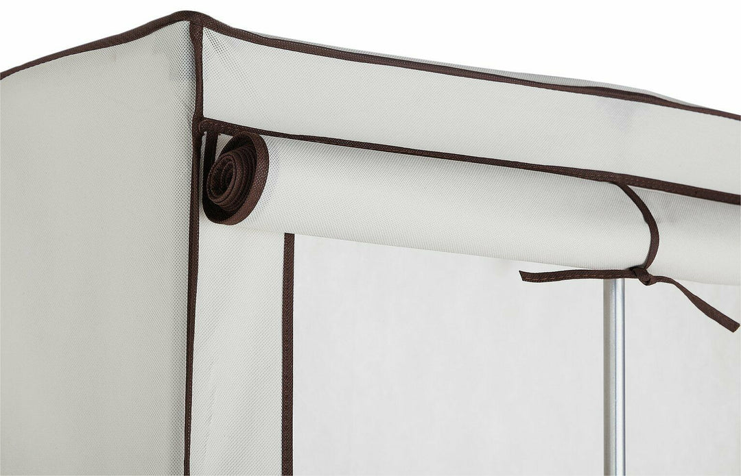 Home Covered Double Wardrobe - Cream