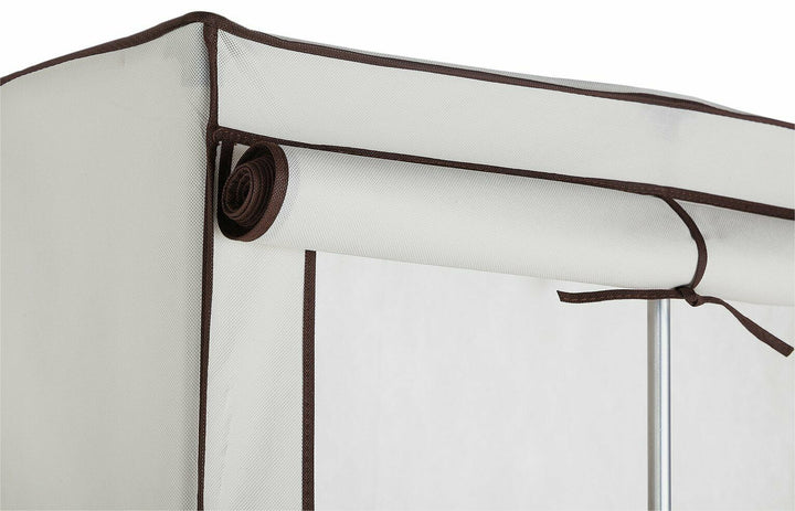 Home Covered Double Wardrobe - Cream