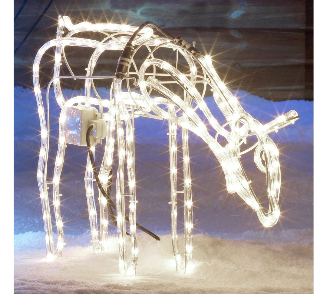 Collection Bright White LED Animated Grazing Reindeer