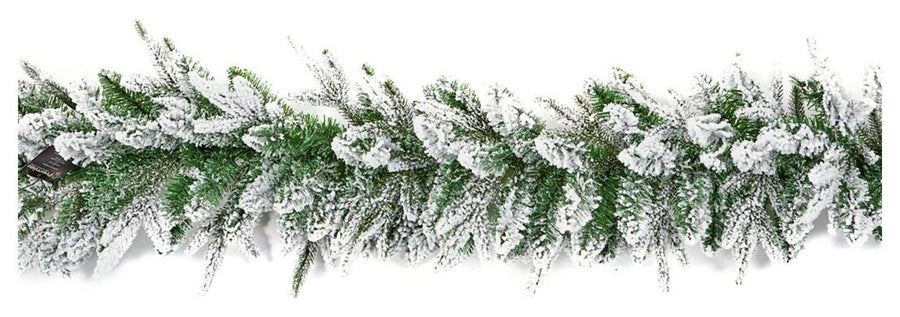 Premier Decorations 1.8m Snow Garland - Green