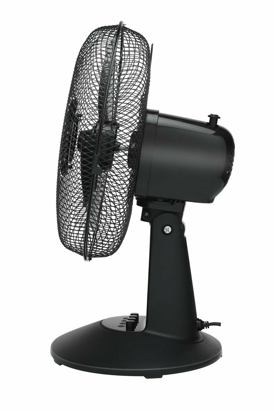 Challenge 12 Inch 3 Speed Oscillating Desk Fan - Black