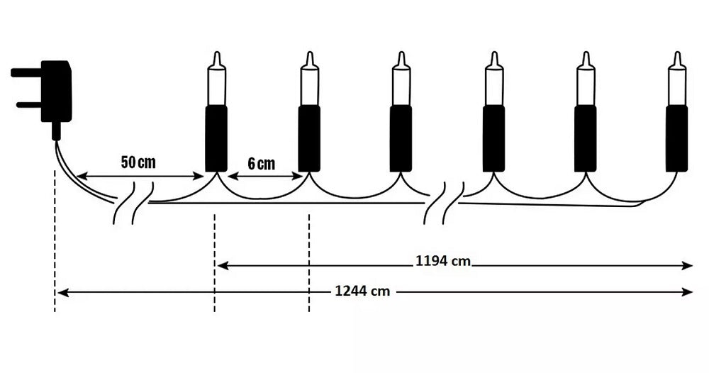 Habitat 199 Warm White Multi-function Timer LED Lights -12.4m