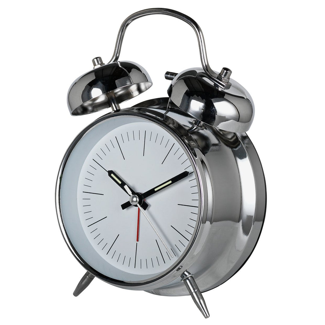 Constant Twin Bell Alarm Clock - Silver