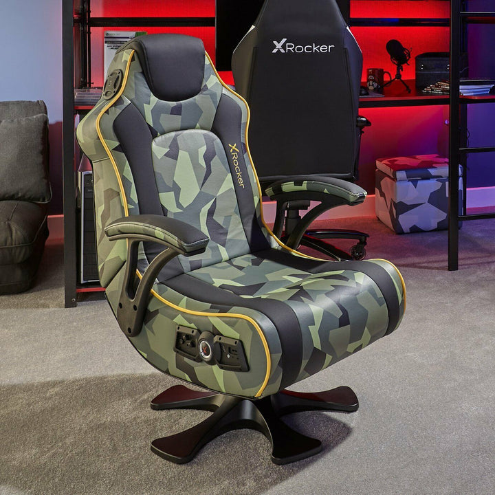 X-Rocker Covert Dark Ops 2.1 Wireless Audio Gaming Chair