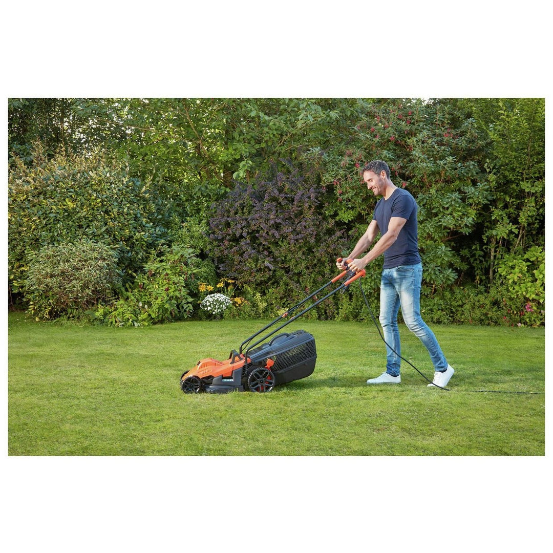 Black & Decker BEMW461BGL2-GB 34cm Corded Lawn Mower & Grass Trimmer Kit