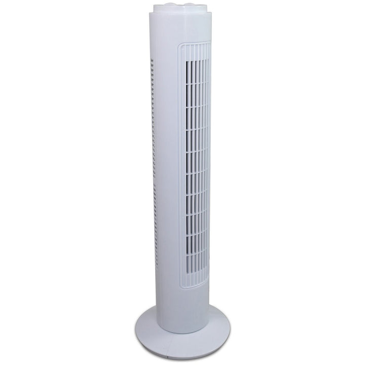 Simple Value White Oscillating Tower Fan - 3 Speed - 29 Inch