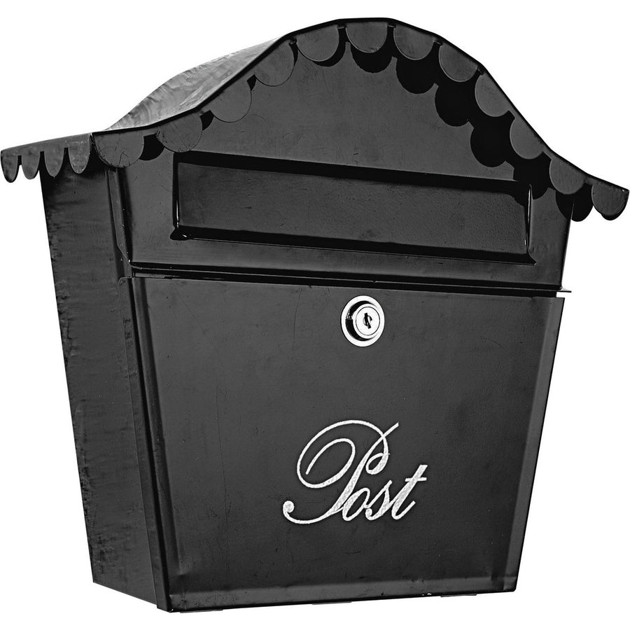 Home Senior Wall Mountable Lockable Letter Box - Black