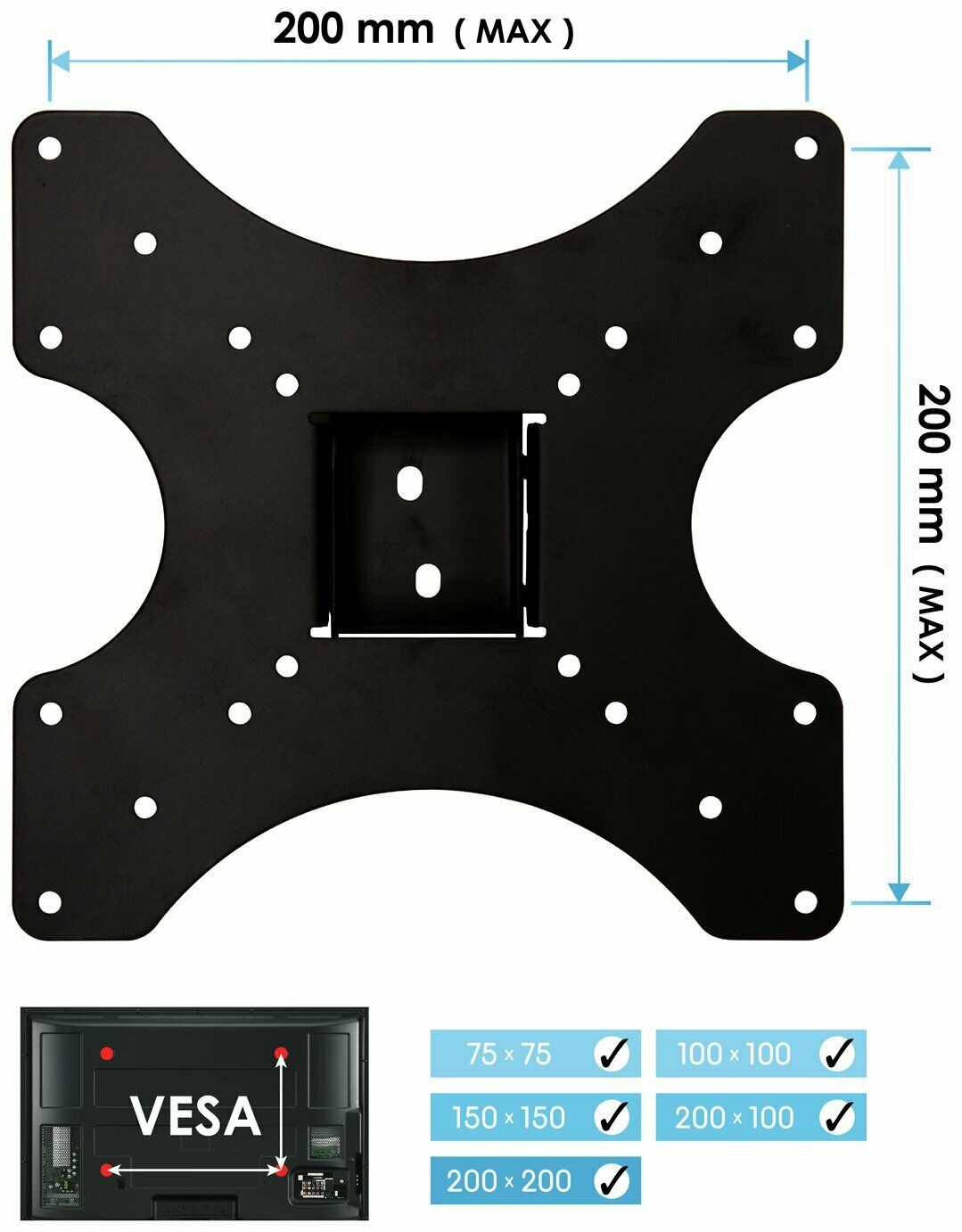 AVF Standard Tilting UpTo 40 Inch TV Wall Mount