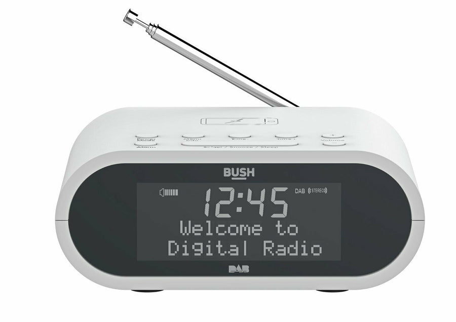Bush Wireless Charging DAB Clock Radio - White