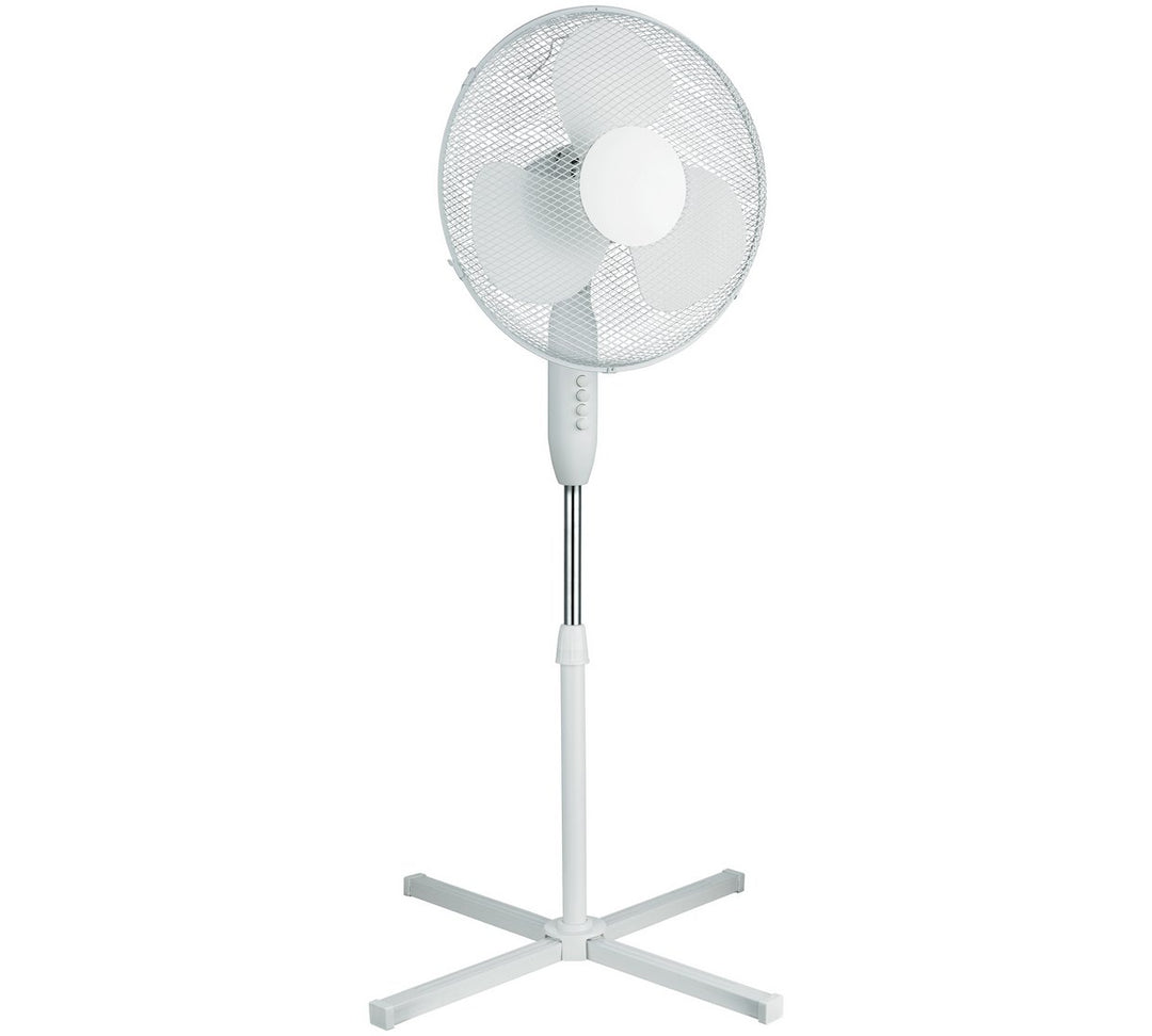 White Oscillating Pedestal Fan 16" - 40cm