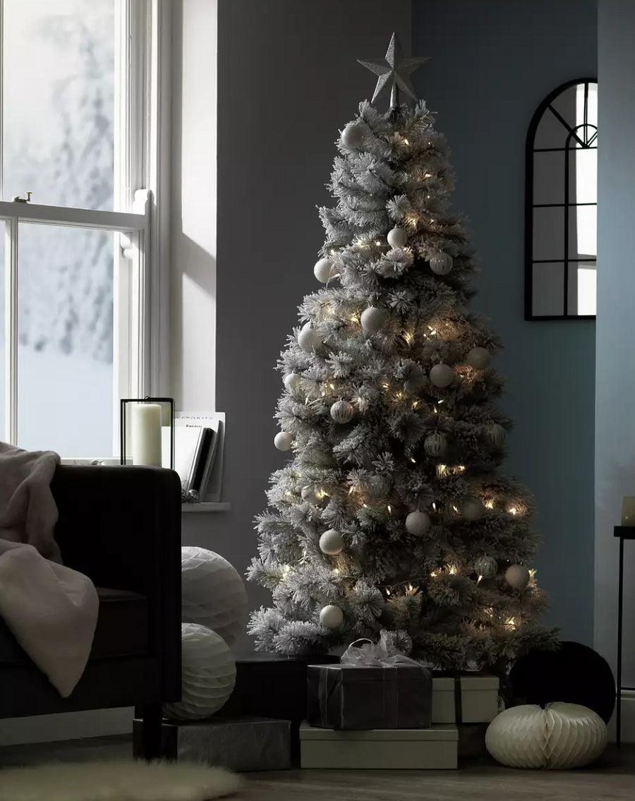 Habitat 6ft Cashmere Frosted Christmas Tree - Grey