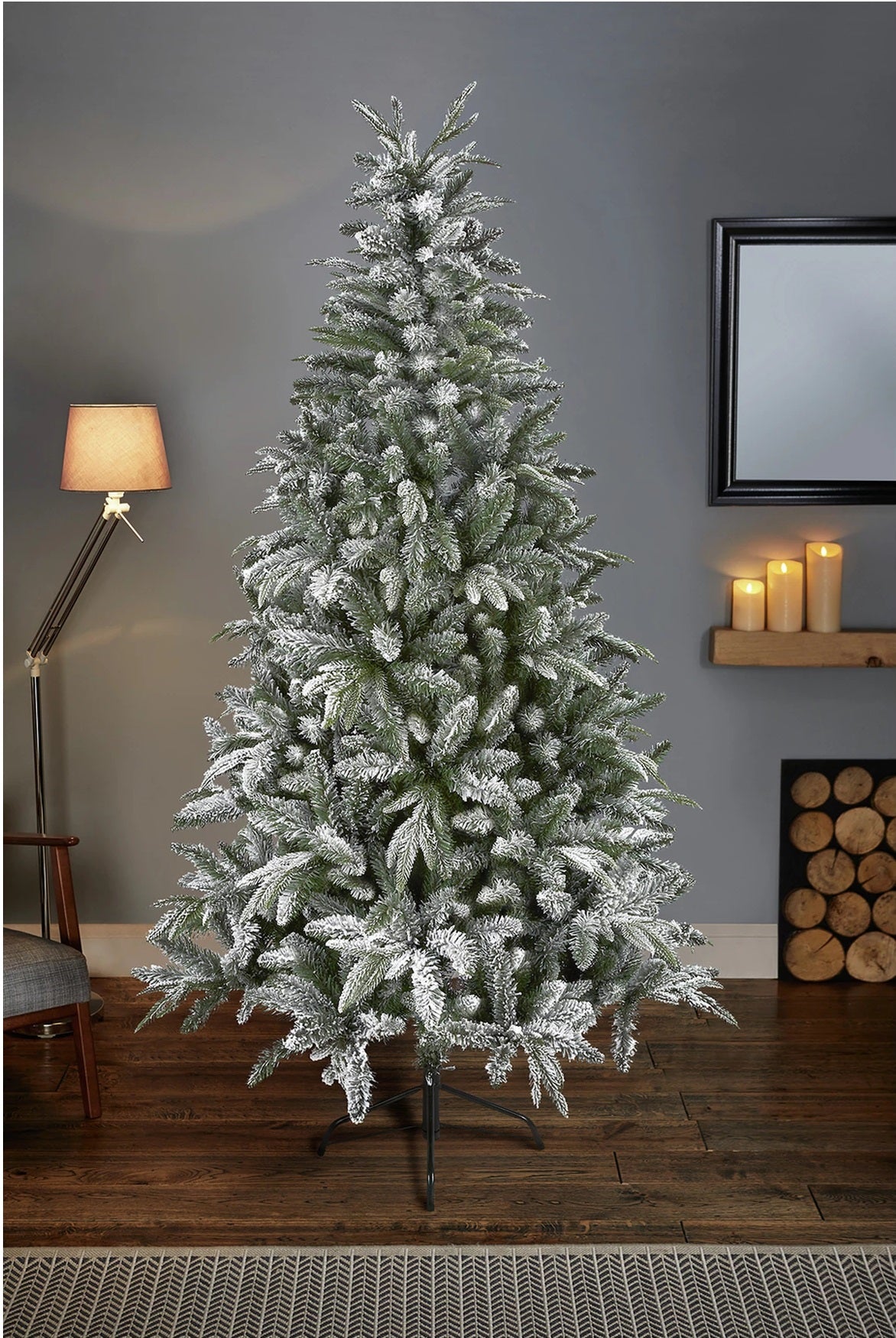 7ft frosted online christmas tree