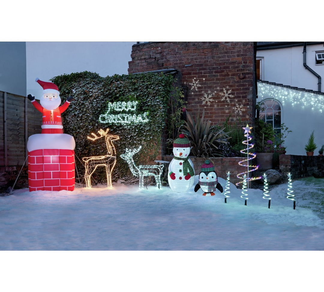 Home Inflatable Christmas Santa On A Chimney