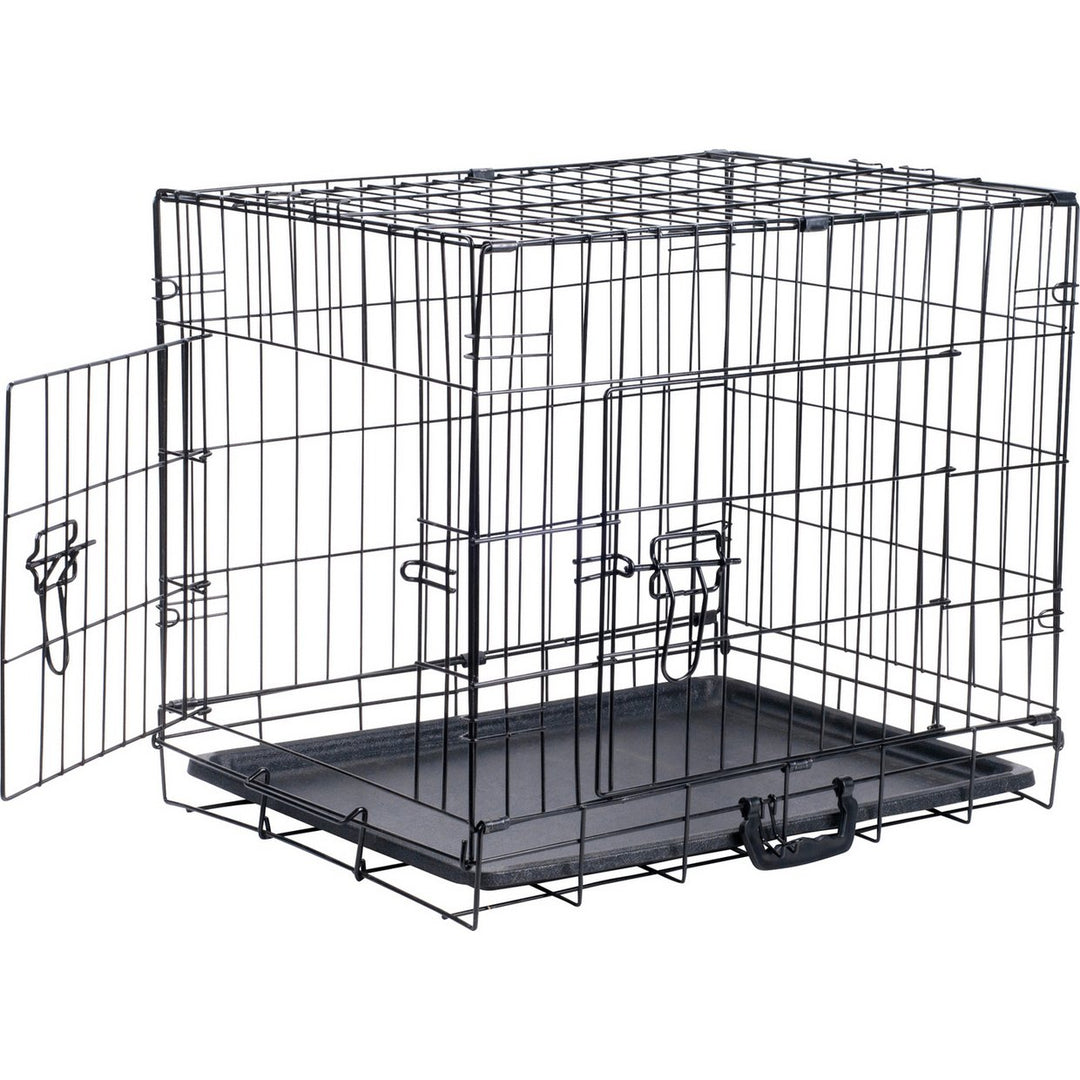 Home Double Door Dog & Cat Crate - Medium