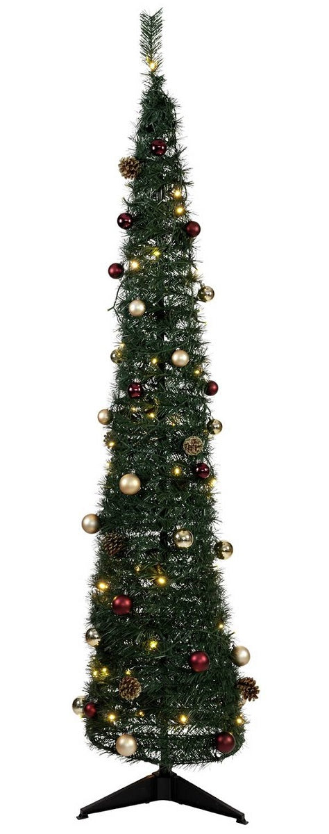 Home 6ft Pop Up Pre-Lit Christmas Tree - Green