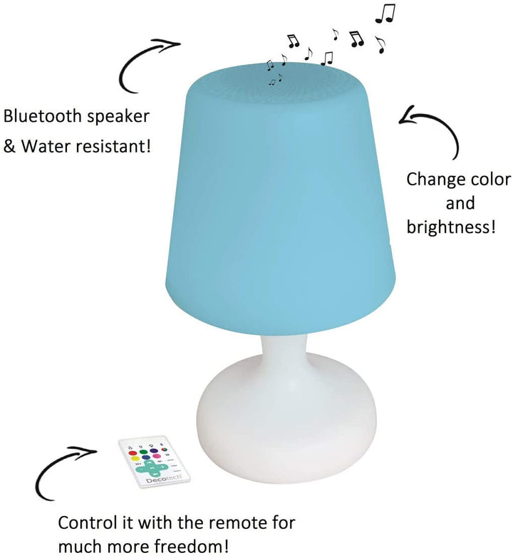 Decotech Kids Colour Changing LED & Sound Table Lamp