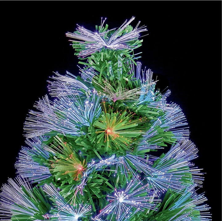 Premier Decorations 2.6ft Fibre Optic Burst Christmas Tree - Green