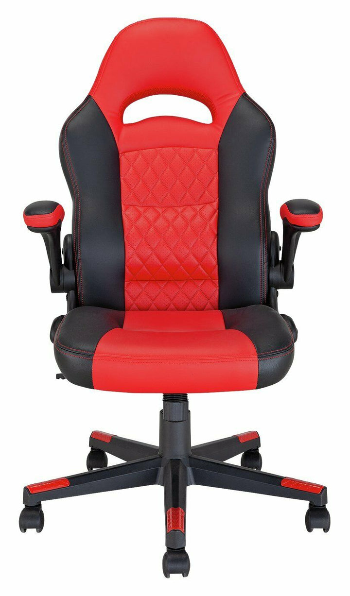 Home Raptor Faux Leather Ergonomic Gaming Chair - Black & Red