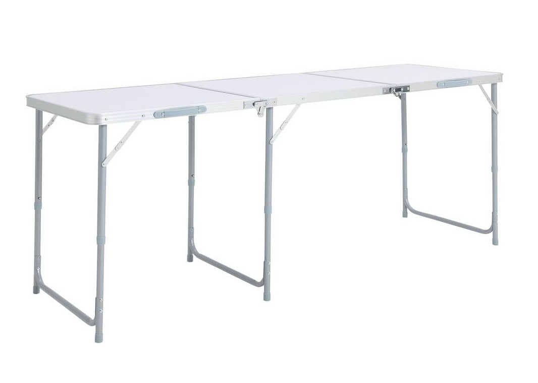 ProAction Height Adjustable 180cm Folding Camping Table