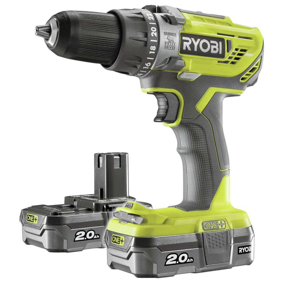 Ryobi R18PD3-220S 18v ONE+ Compact Percussion Drill - 2 Batteries