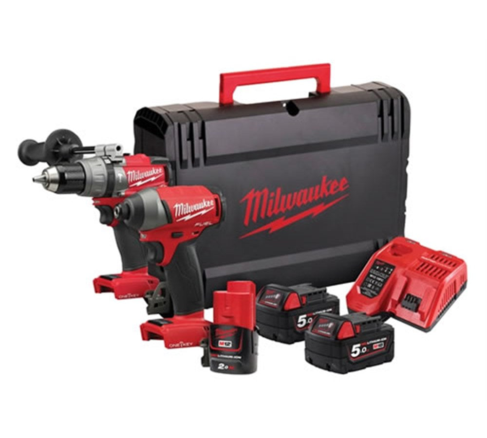 Milwaukee M18ONEPP2A-523X 18v ONEKEY Cordless Drill & Impact Driver Set