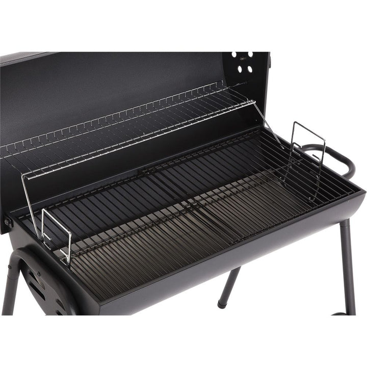 Home Charcoal Oil Drum BBQ &amp; Cover - Black