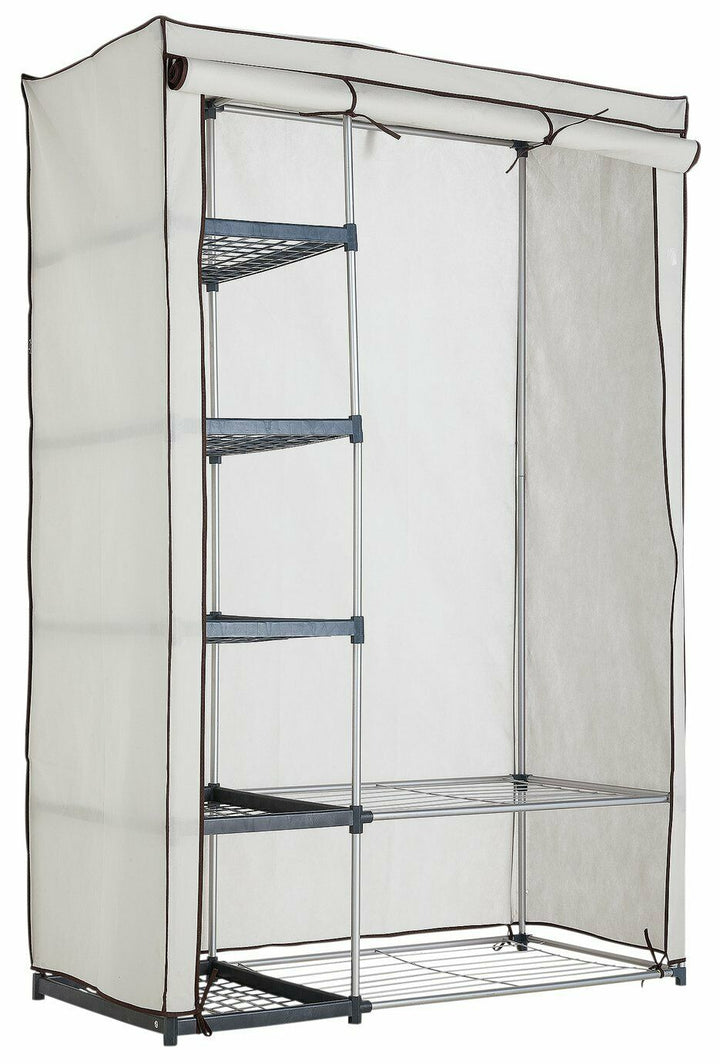 Home Covered Double Wardrobe - Cream