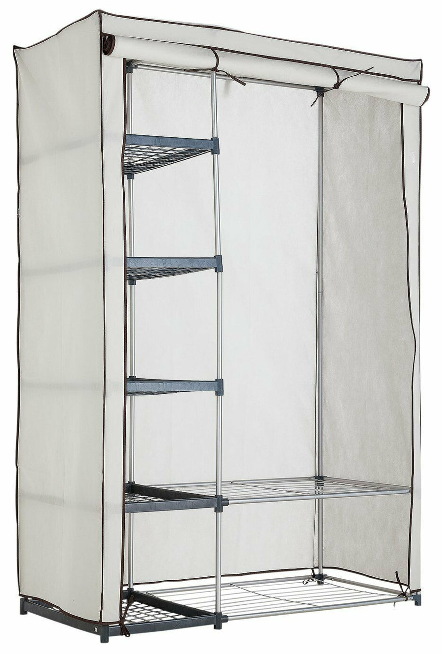 Home Covered Double Wardrobe - Cream