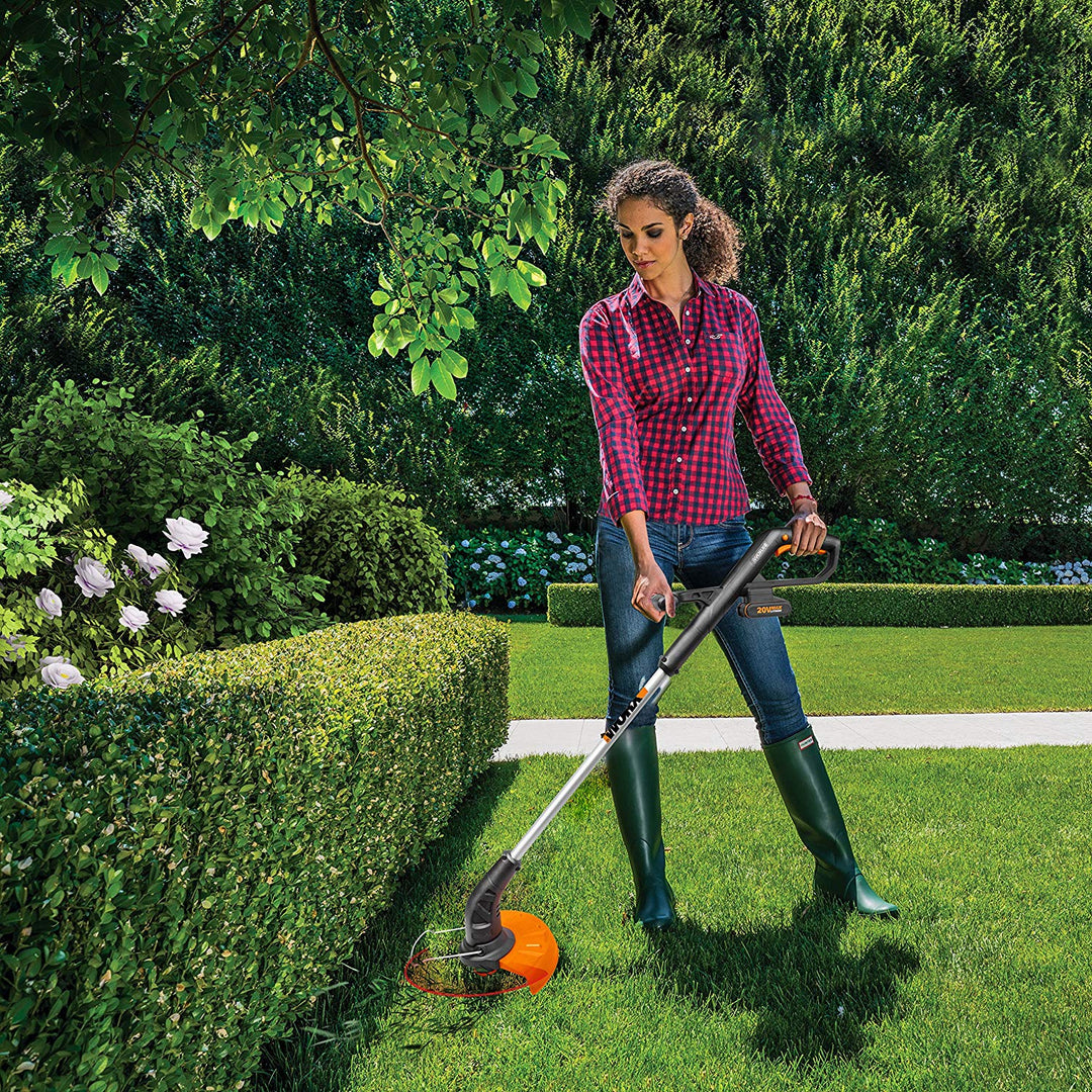 WORX Cordless 34cm Lawnmower & Grass Trimmer Kit - 2 Batteries