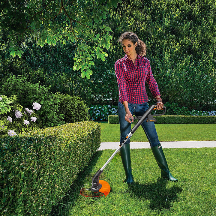 WORX Cordless 34cm Lawnmower & Grass Trimmer Kit - 2 Batteries
