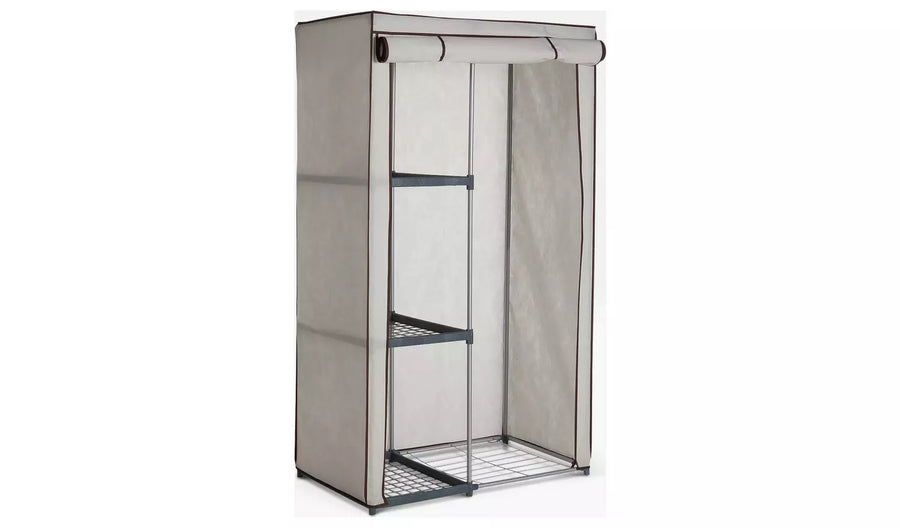 Home Covered Single Wardrobe - Cream