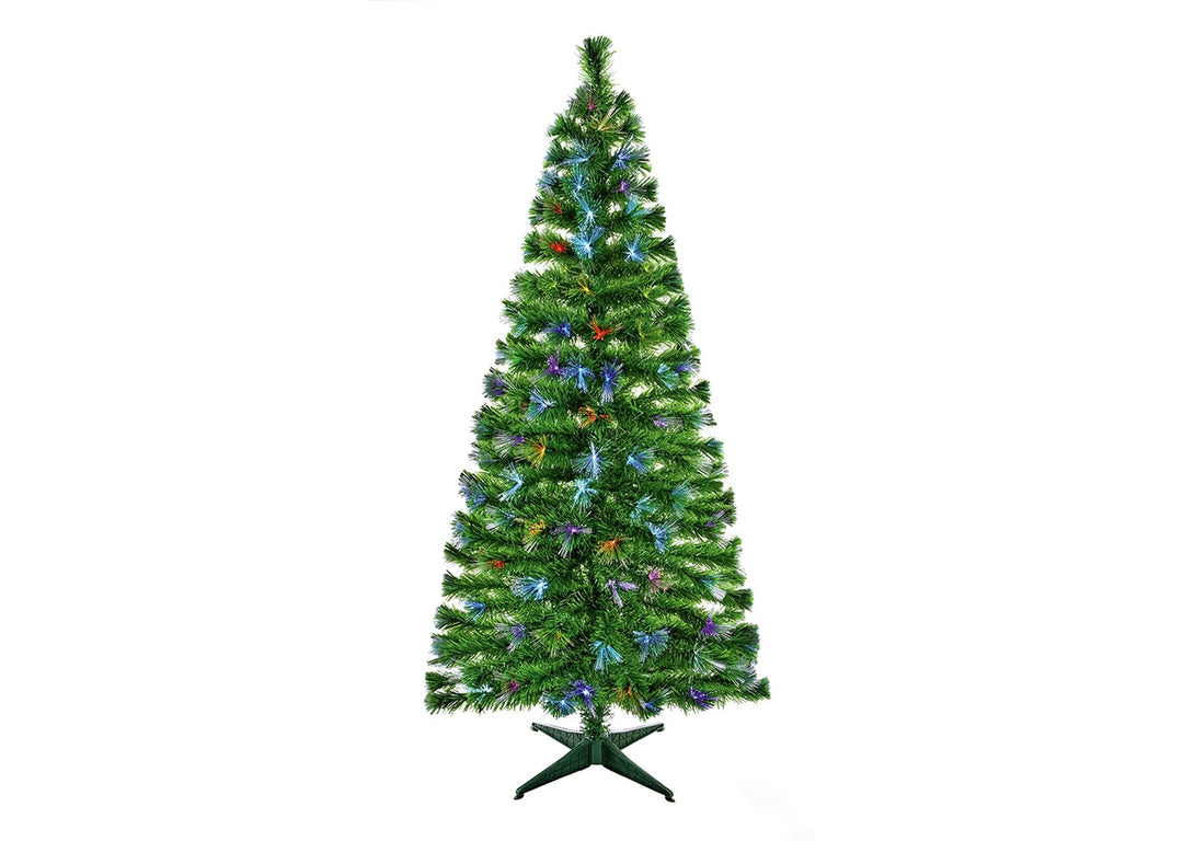 Premier Decorations 4ft Fibre Optic LED Burst Christmas Tree - Green