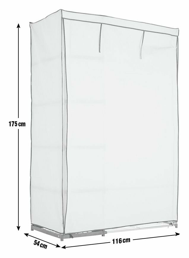 Home Covered Double Wardrobe - Cream