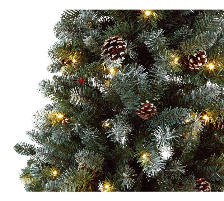 Habitat 6ft Pre lit Blue Oscar With Pine Cone Christmas Tree