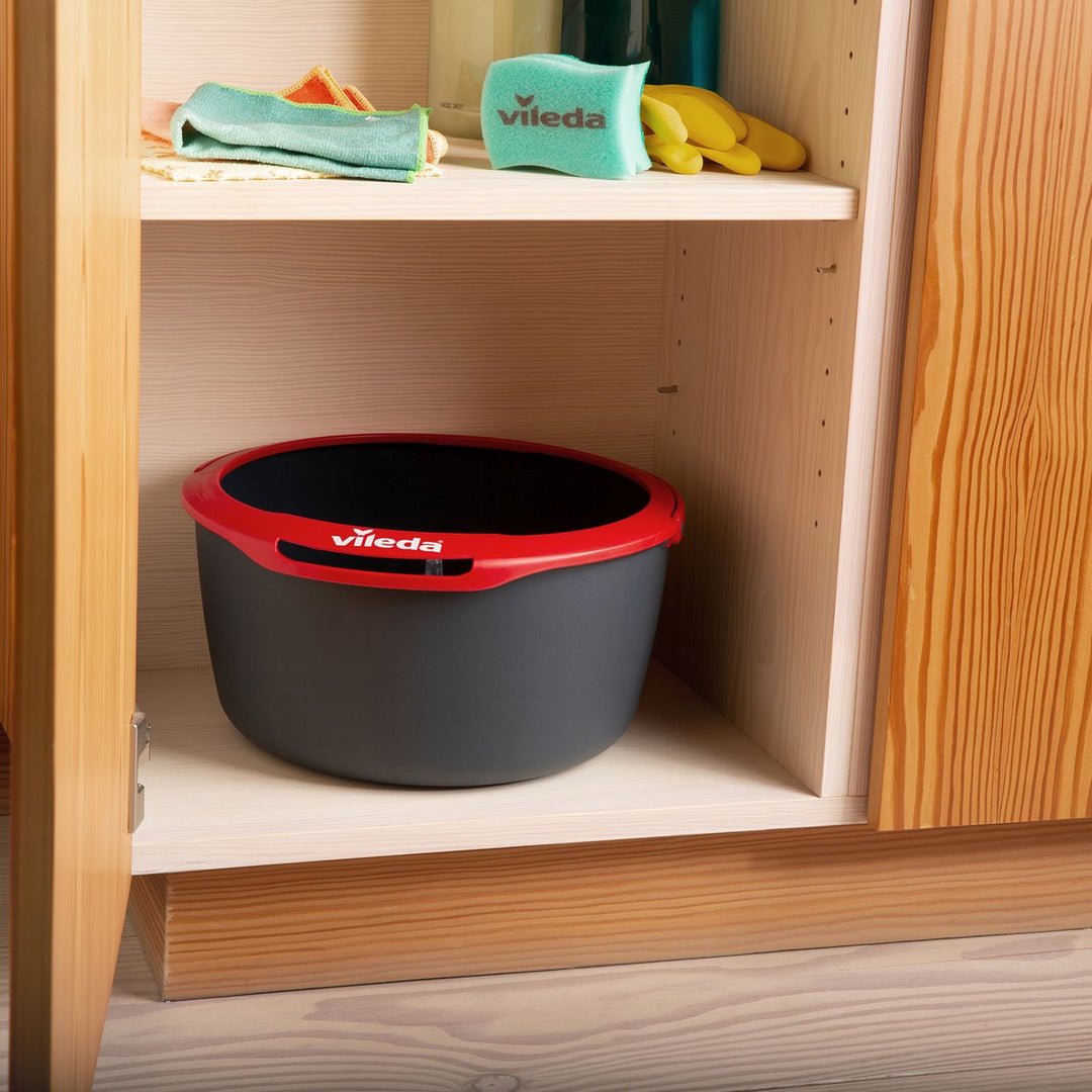 Vileda Spin & Clean Mop & Bucket Set - Black & Red