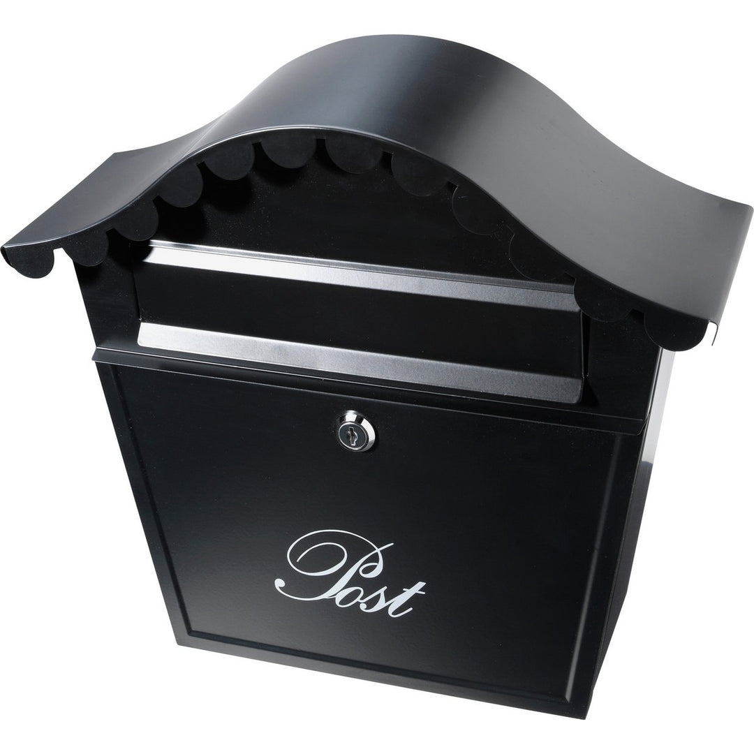 Home Senior Wall Mountable Lockable Letter Box - Black