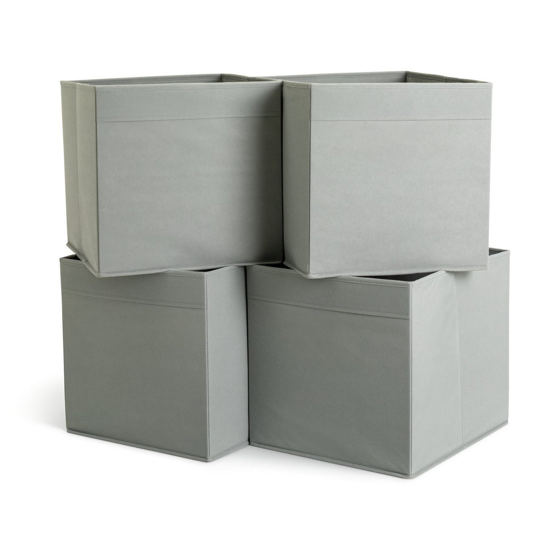 Habitat Pack Of 4 Grey Canvas Boxes