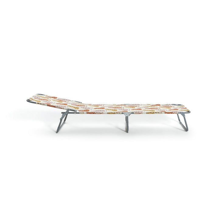 Habitat Folding Metal Sun Lounger - Global Leopard