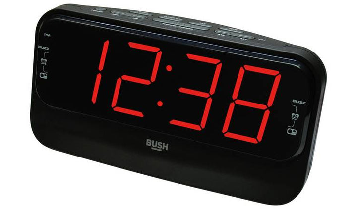 Bush Big LED Alarm Clock Radio - Black