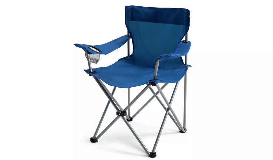 Steel Folding Camping Chair - Blue