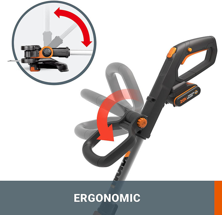 WORX WG163E-0 20v Cordless Grass Trimmer - Bare Tool